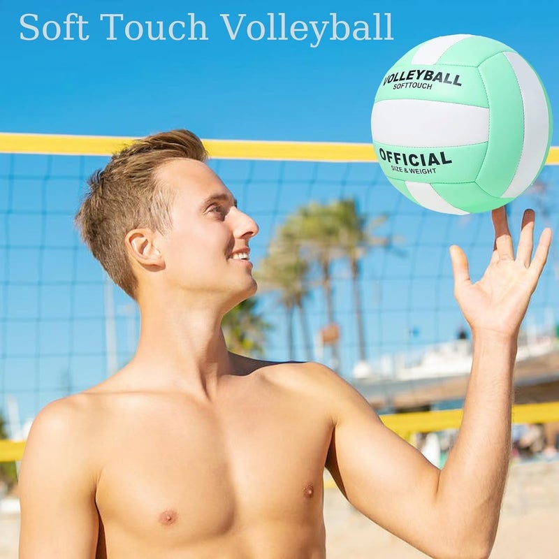 ZLY Volleyball,Official Size 5 Volleyballs for Indoor Outdoor,Soft Touch Volleyballs for Beach Play Pool Training Game with Ball Pump - Image 4